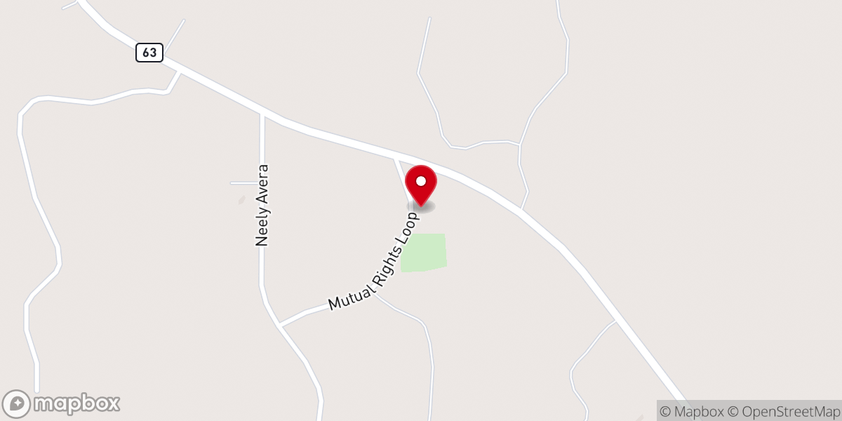 Map showing location of Mutual Rights Congregational Methodist Church