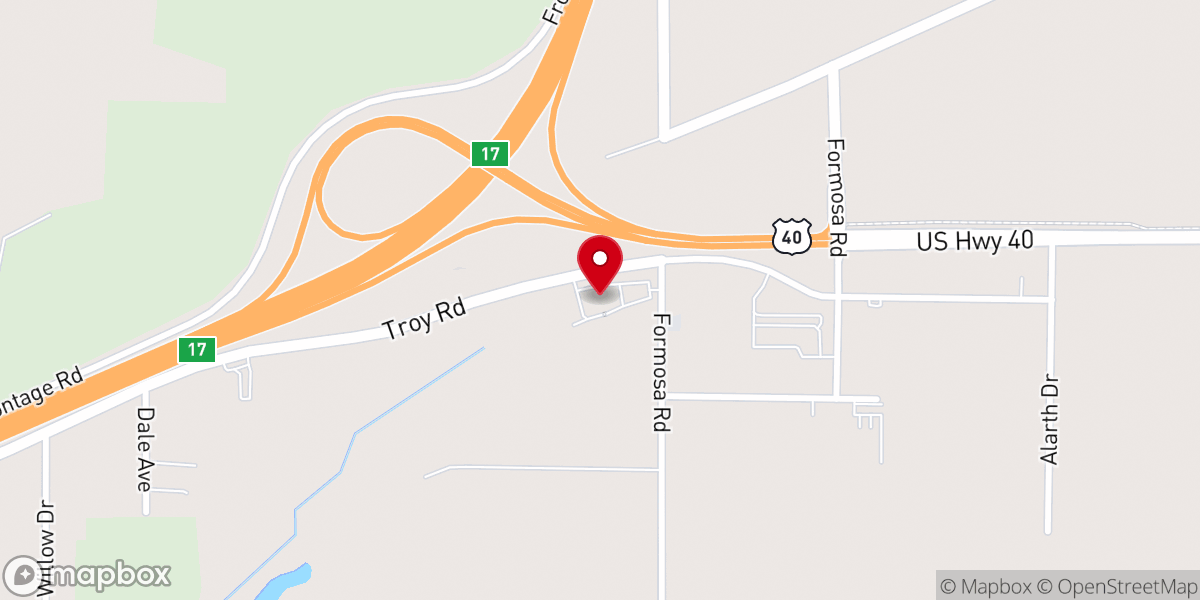 Map showing location of Collinsville-Troy church of Christ