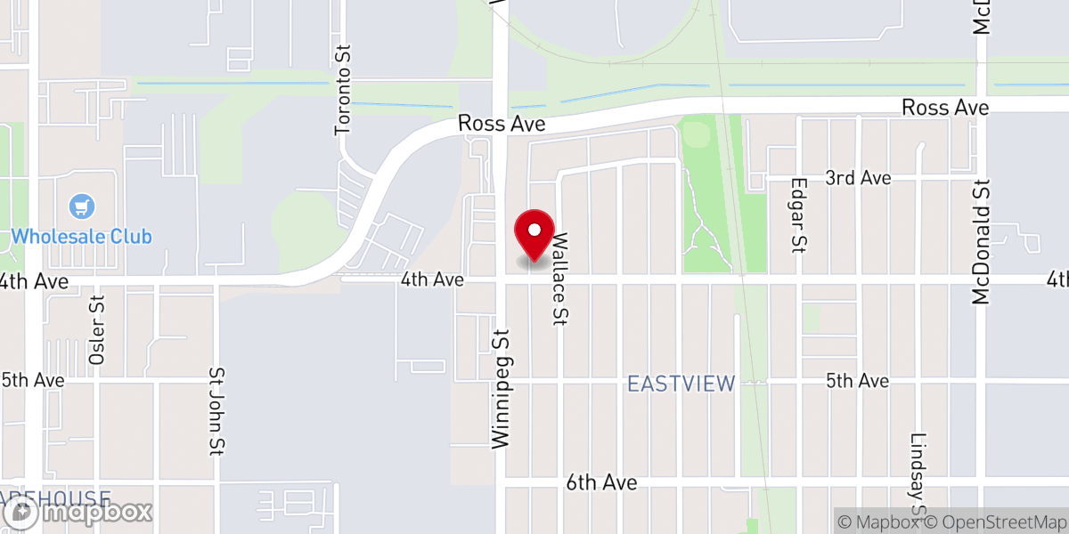 Map showing location of New Life Regina | Pentecostal Church (UPCI)