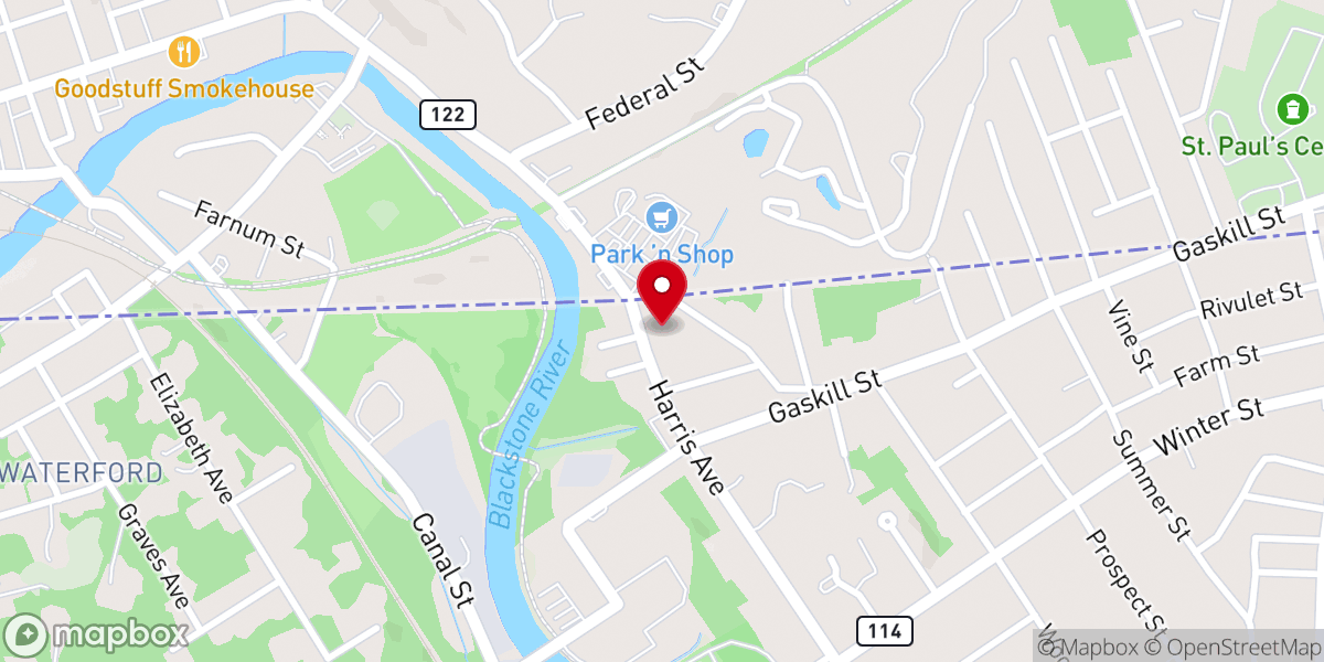 Map showing location of St Mark Evangelical Lutheran Church (ELCA)