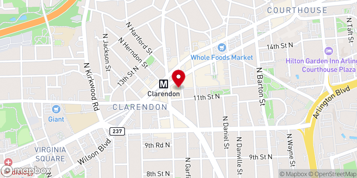 Map showing location of Lyon Place at Clarendon Center