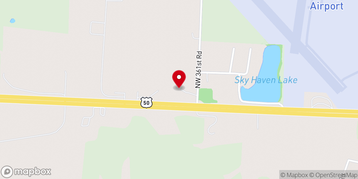 Map showing location of Church of Jesus Christ Warrensburg Restoration Branch