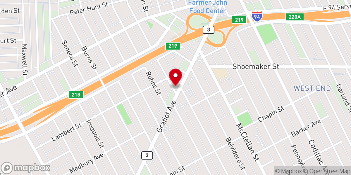 Map showing location of God's Way Missionary Baptist Church