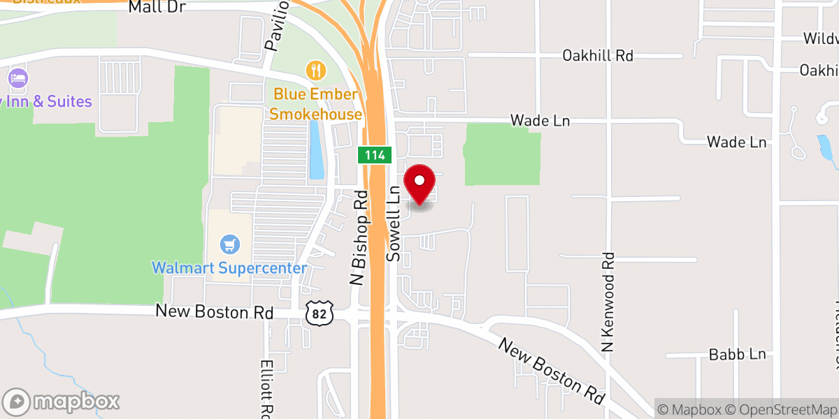 Map showing location of Westside Church of Christ