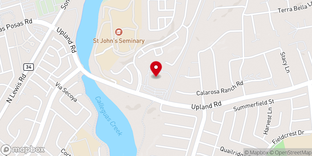 Map showing location of Padre Serra Parish