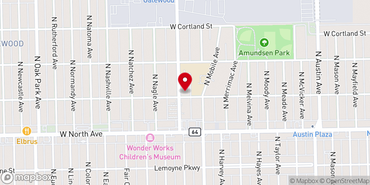Map showing location of Bethany Lutheran Church