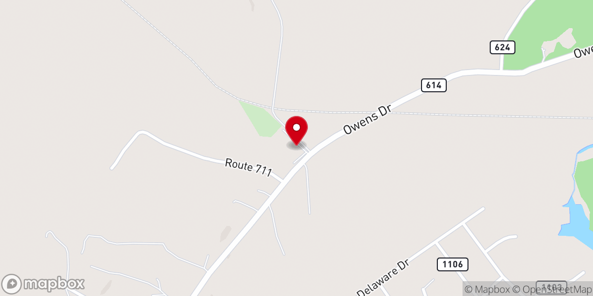Map showing location of Little Ark Baptist Church - Food Distribution Center
