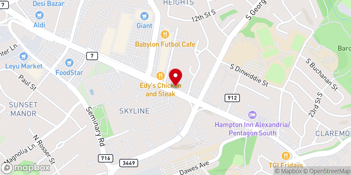 Map showing location of Holy Cross Romanian Orthodox Church