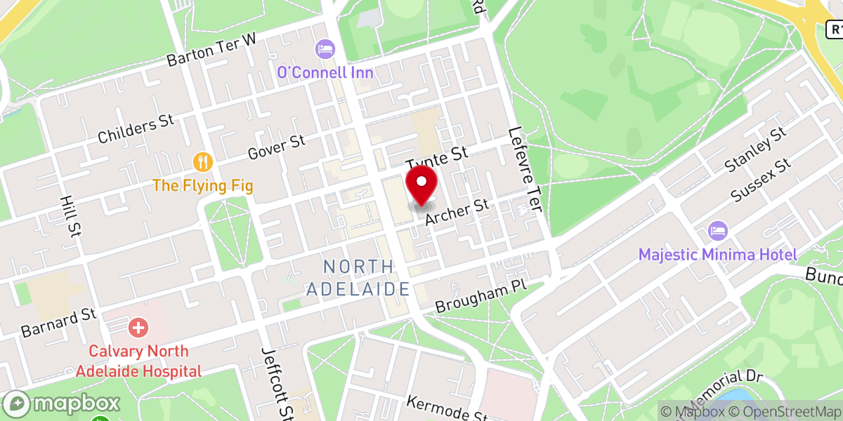 Map showing location of CityLight Church North Adelaide