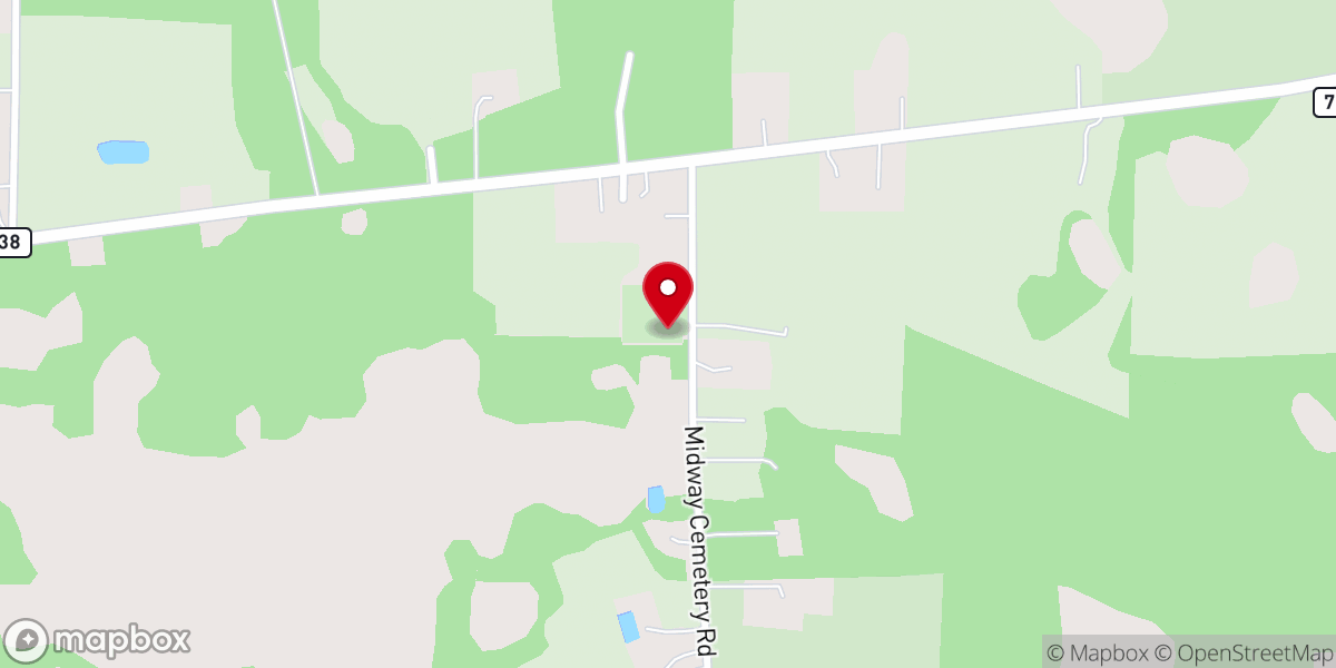 Map showing location of Midway Church of Christ