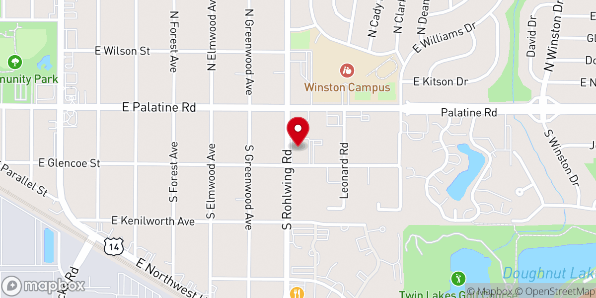 Map showing location of Christ Lutheran Church