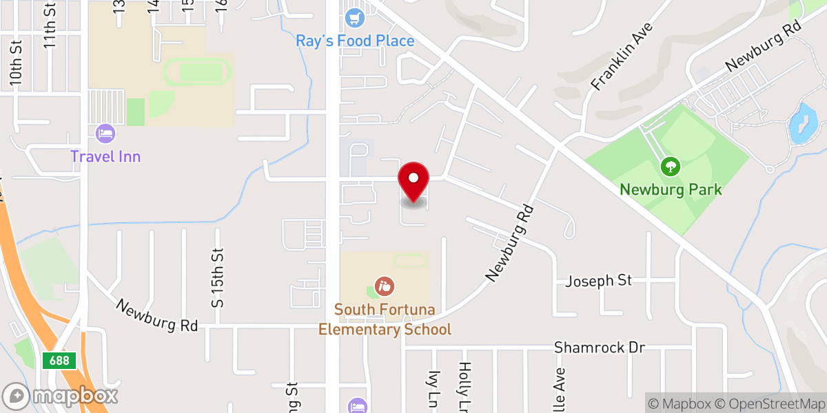 Map showing location of Christ Lutheran Church