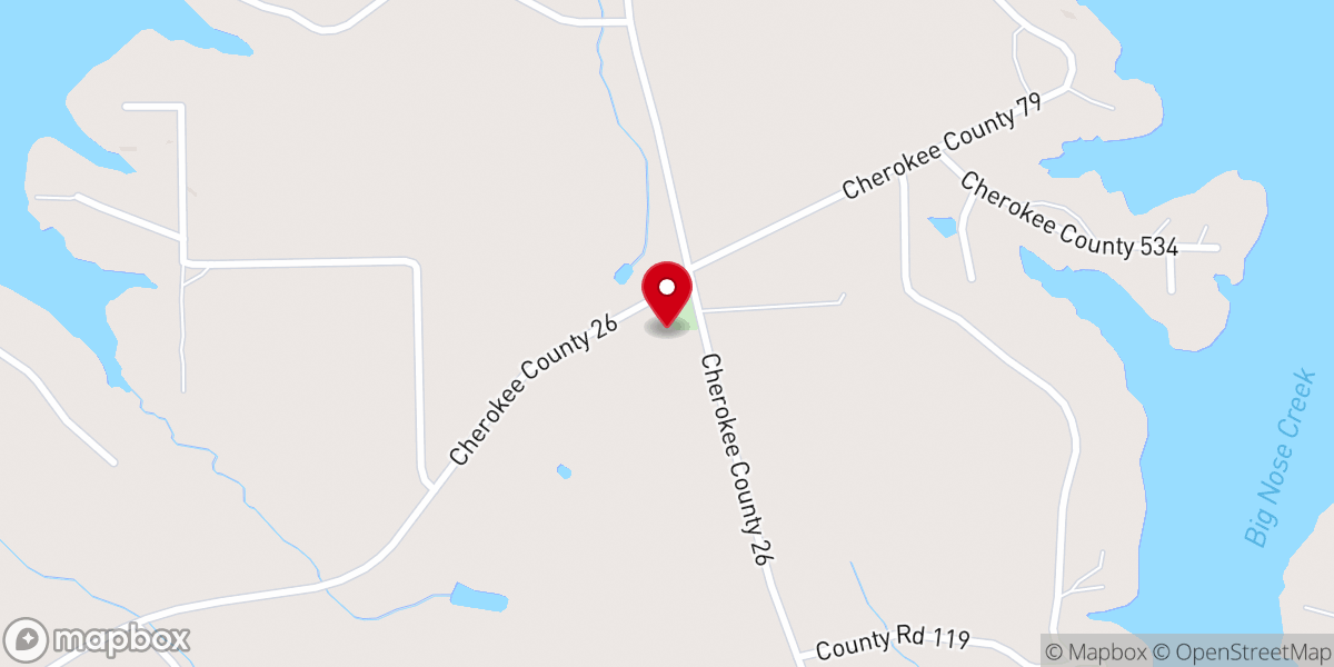 Map showing location of Tates Chapel Baptist Church