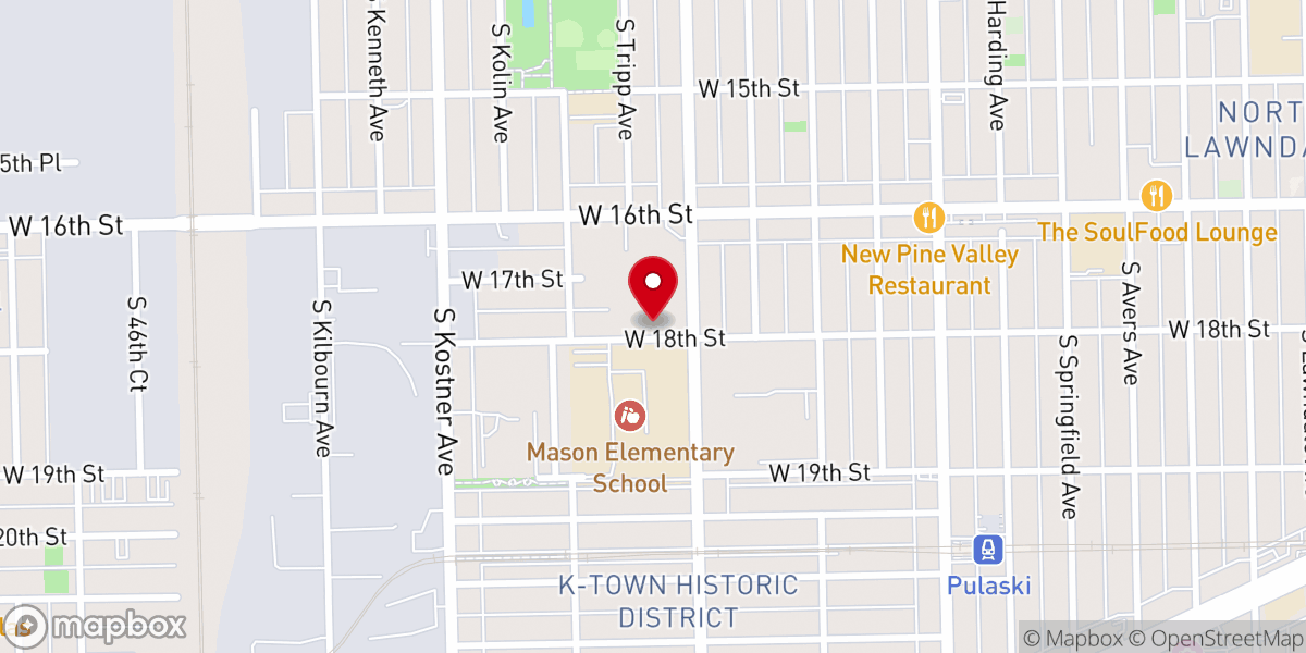 Map showing location of First Baptist Institutional Church