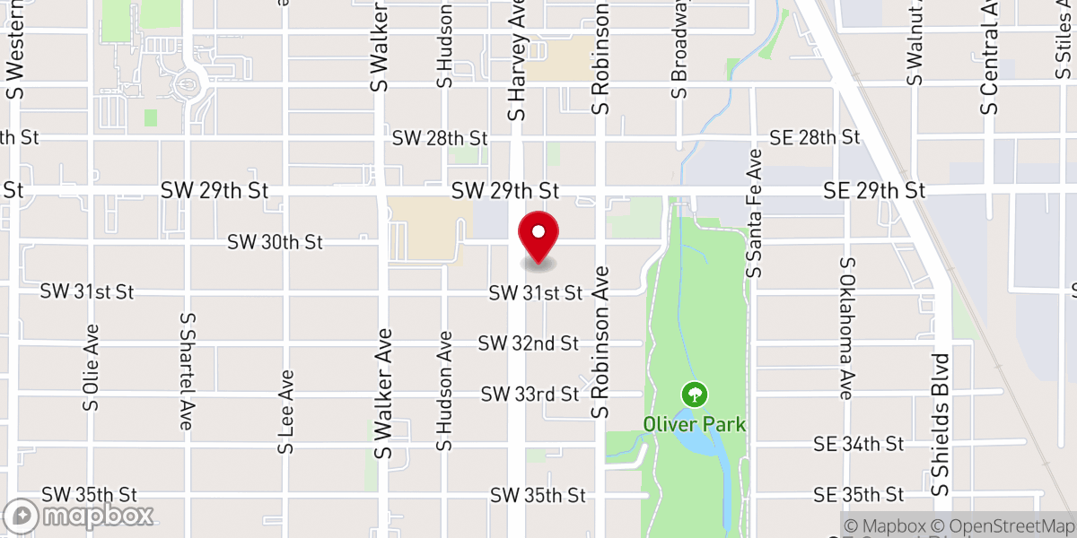Map showing location of Iglesia De Dios United, Oklahoma City, OK