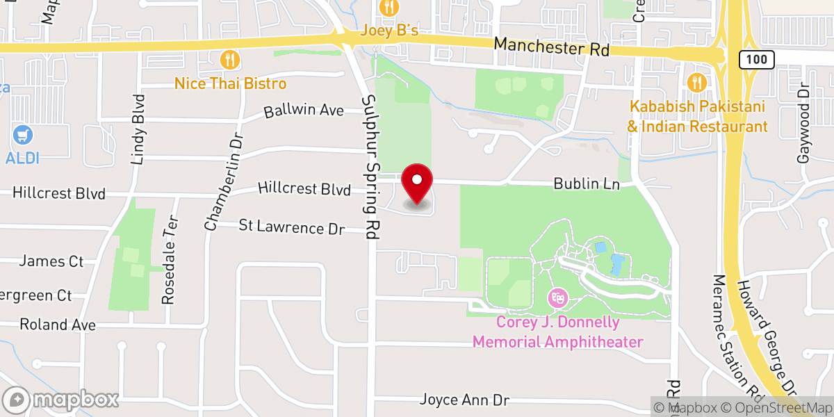 Map showing location of St John United Church-Christ