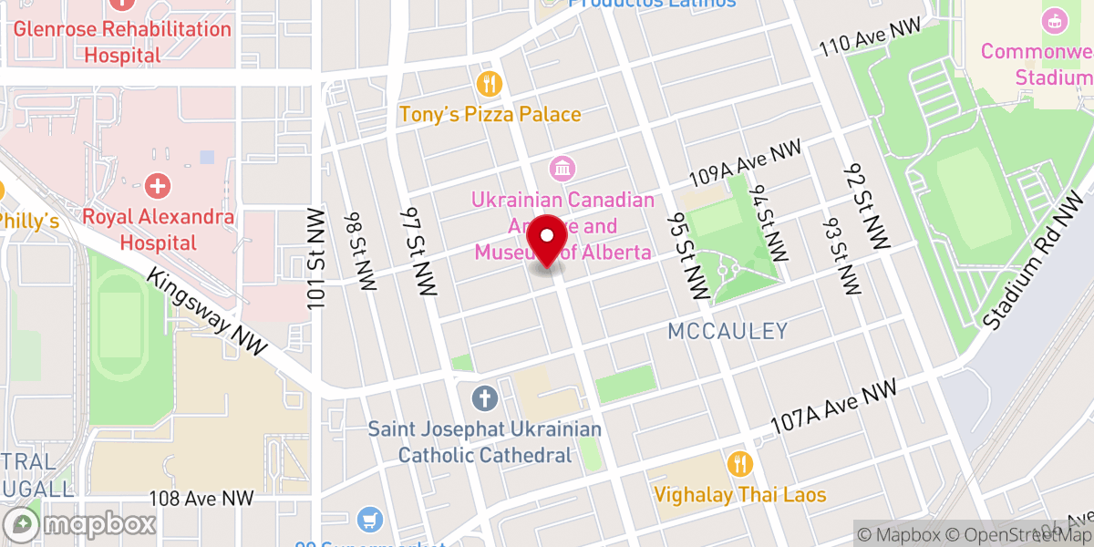 Map showing location of Holy Trinity Orthodox Church