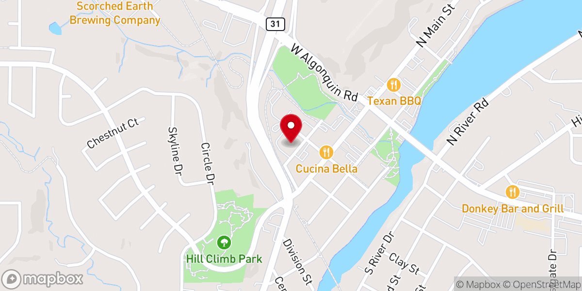 Map showing location of Saint Johns Lutheran Church