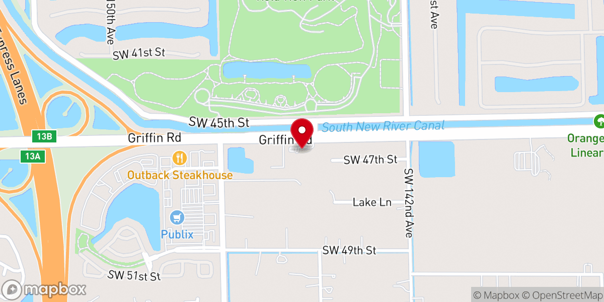 Map showing location of Griffin Road Church of Christ