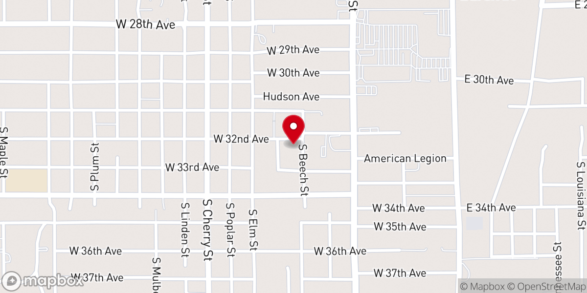 Map showing location of First Christian Church