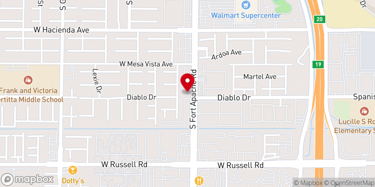 Map showing location of The Potter's House Church