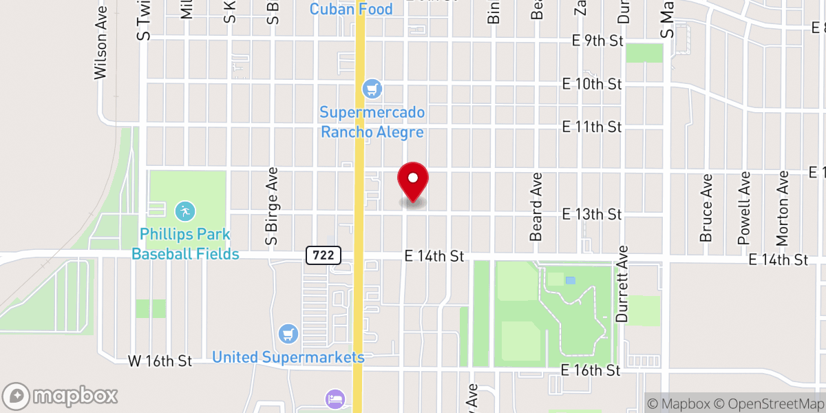 Map showing location of Templo Maranata Santidad