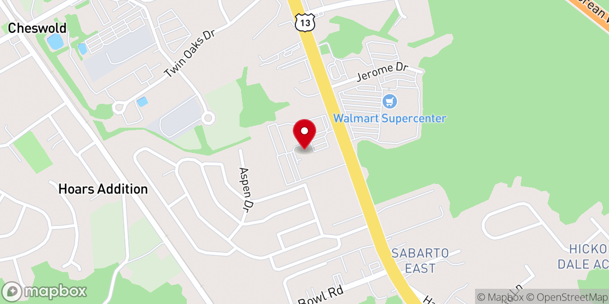 Map showing location of Crossroad Christian Church