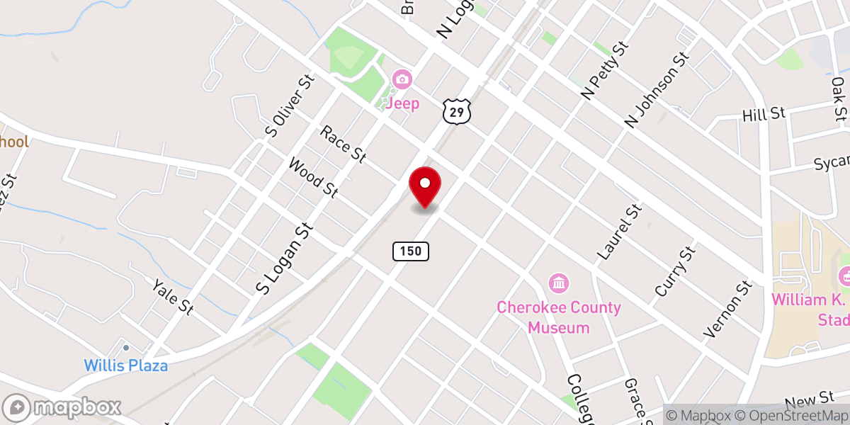 Map showing location of First Evangelical Presbyterian Church