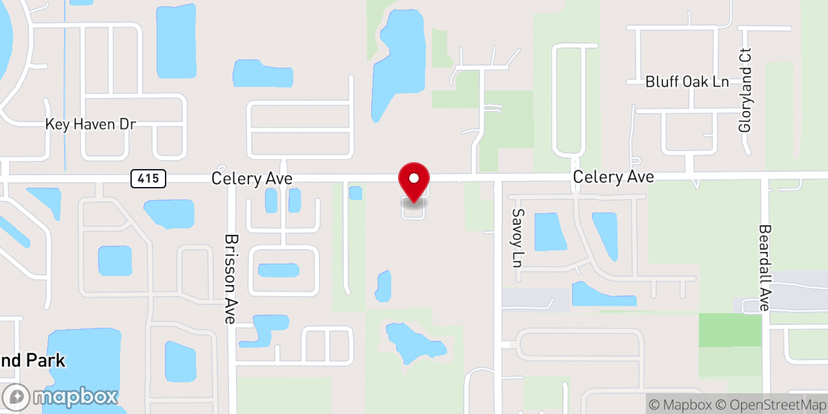 Map showing location of St . James House of Prayer Sanford,