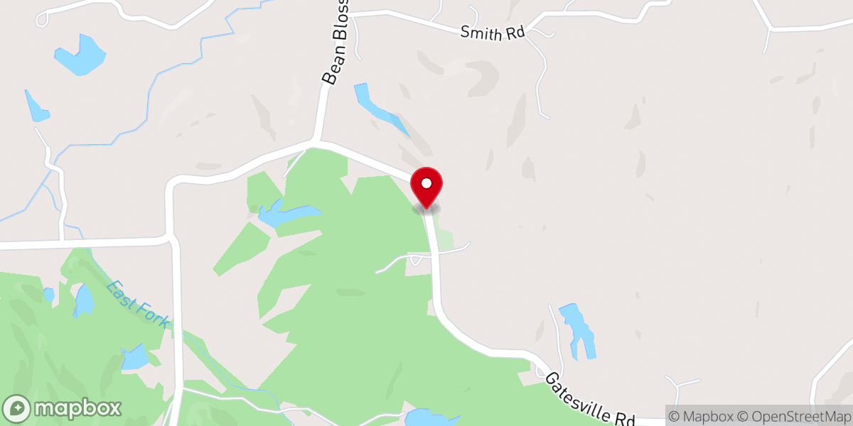 Map showing location of Goshen Church
