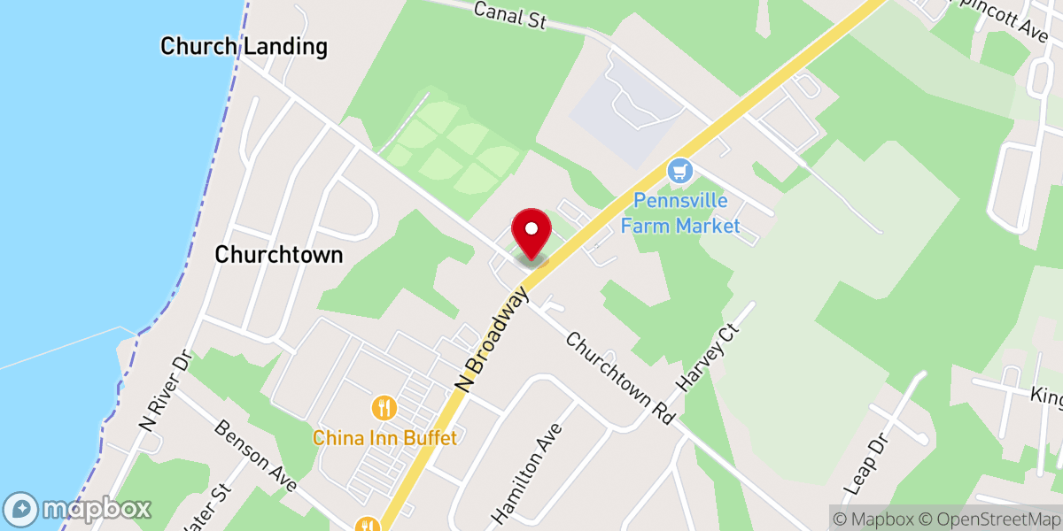 Map showing location of Saint Georges Church