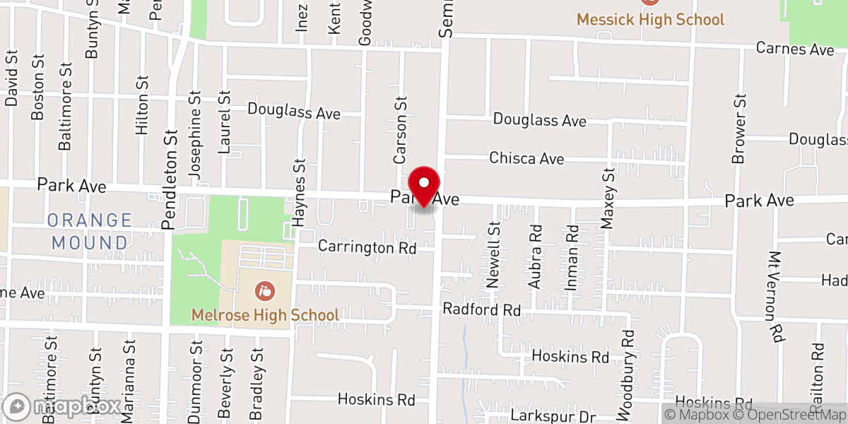 Map showing location of Glory To God Love Ministries