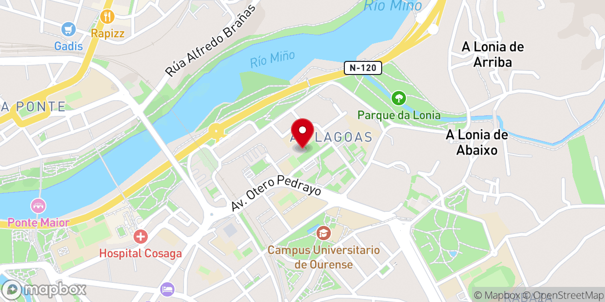 Map showing location of Centro Parroquial Cristo Rey