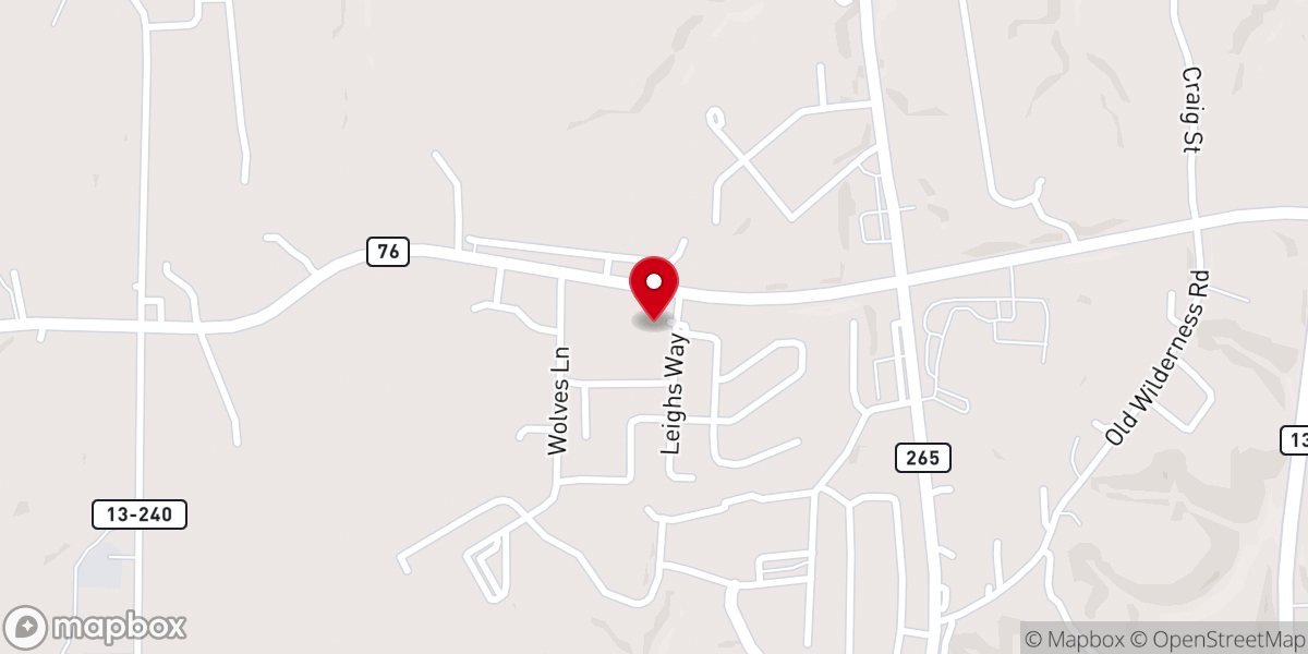 Map showing location of Reeds Spring Community Church of Nazarene