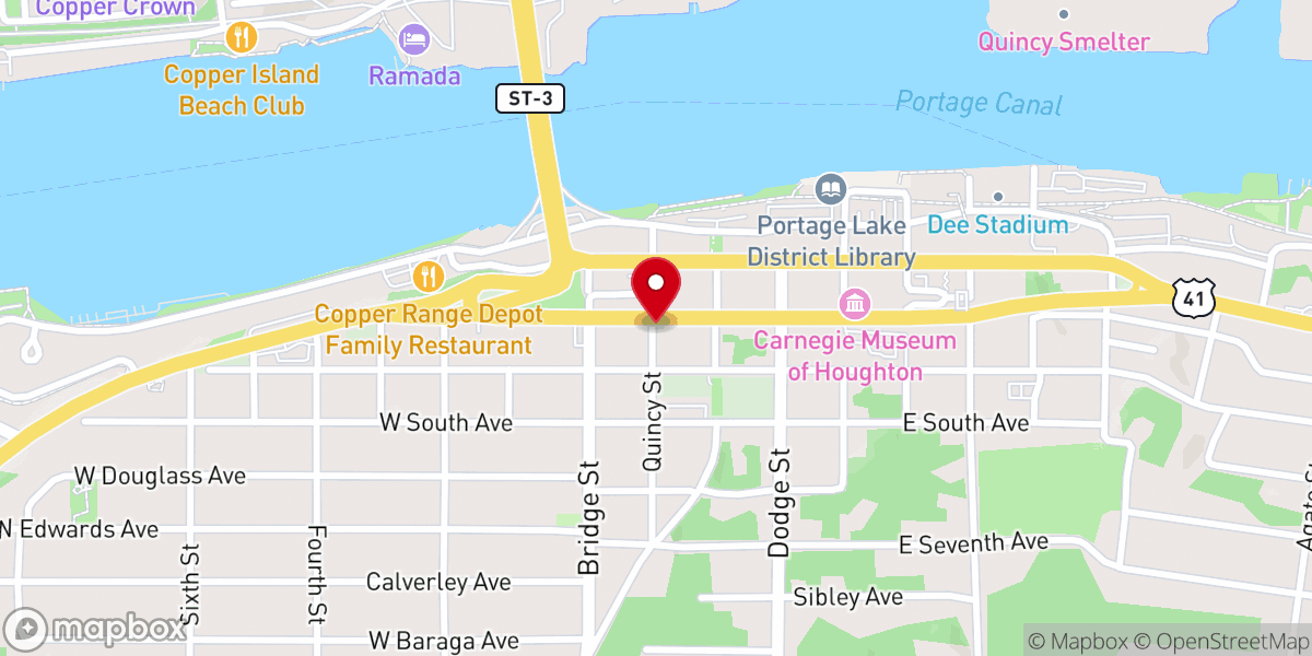 Map showing location of Trinity Church Episcopal