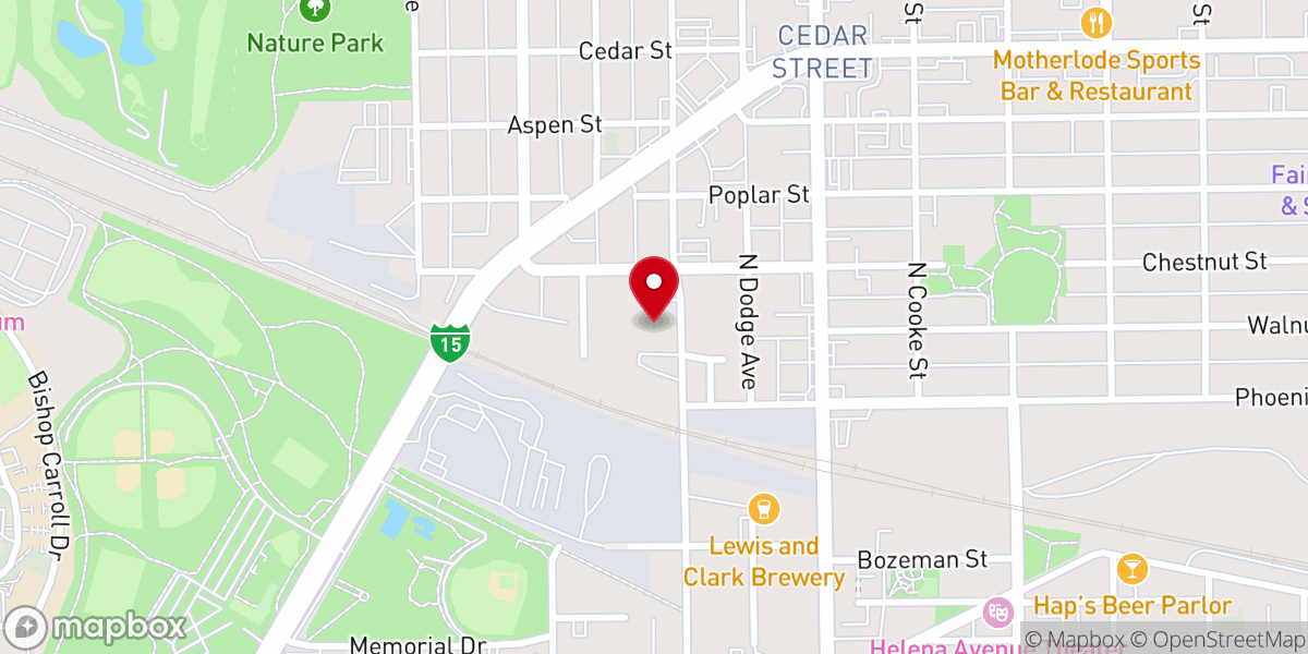 Map showing location of Mount Helena Community Church