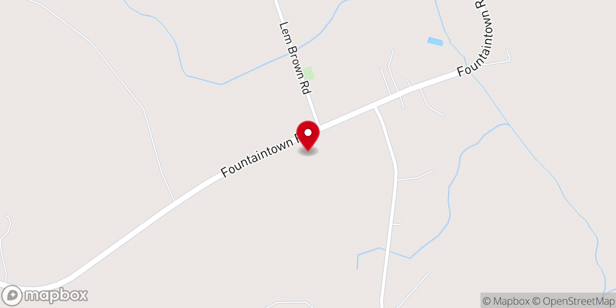 Map showing location of Old Bethlehem Church