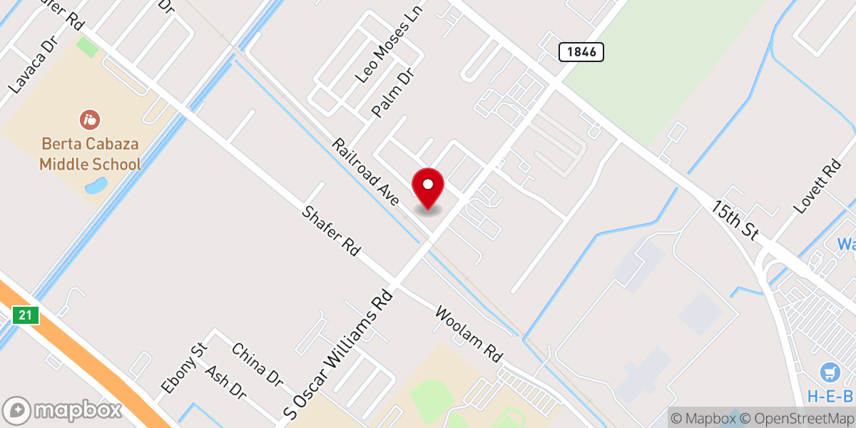 Map showing location of Iglesia Cristo Es La Roca