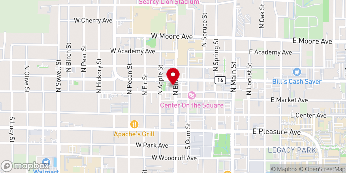 Map showing location of First United Methodist Church