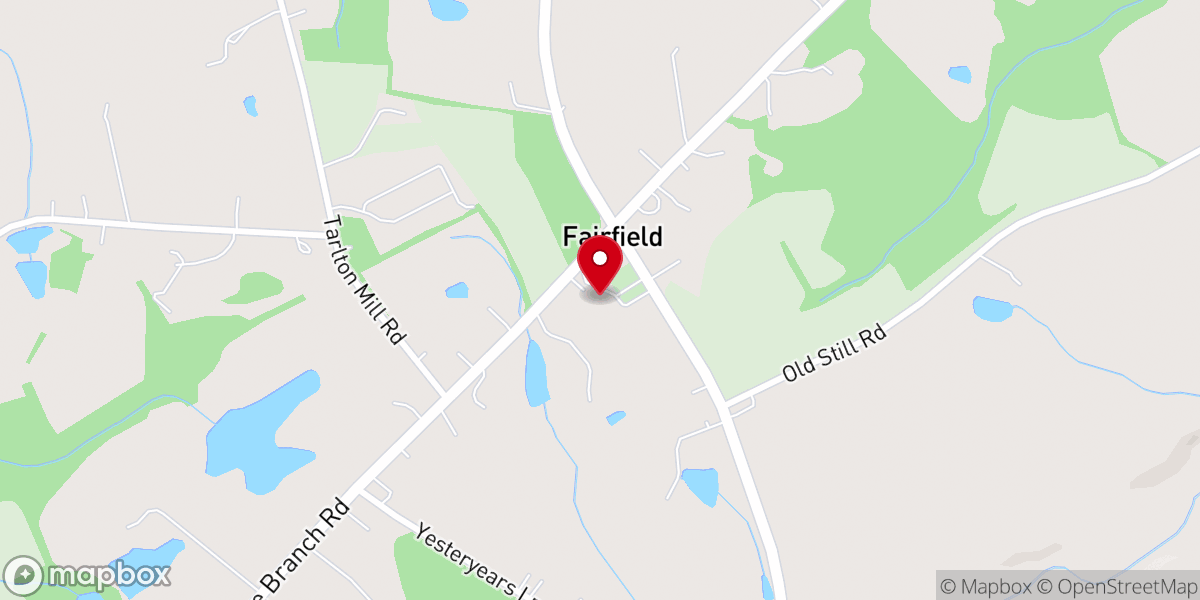 Map showing location of Fairfield Community Church