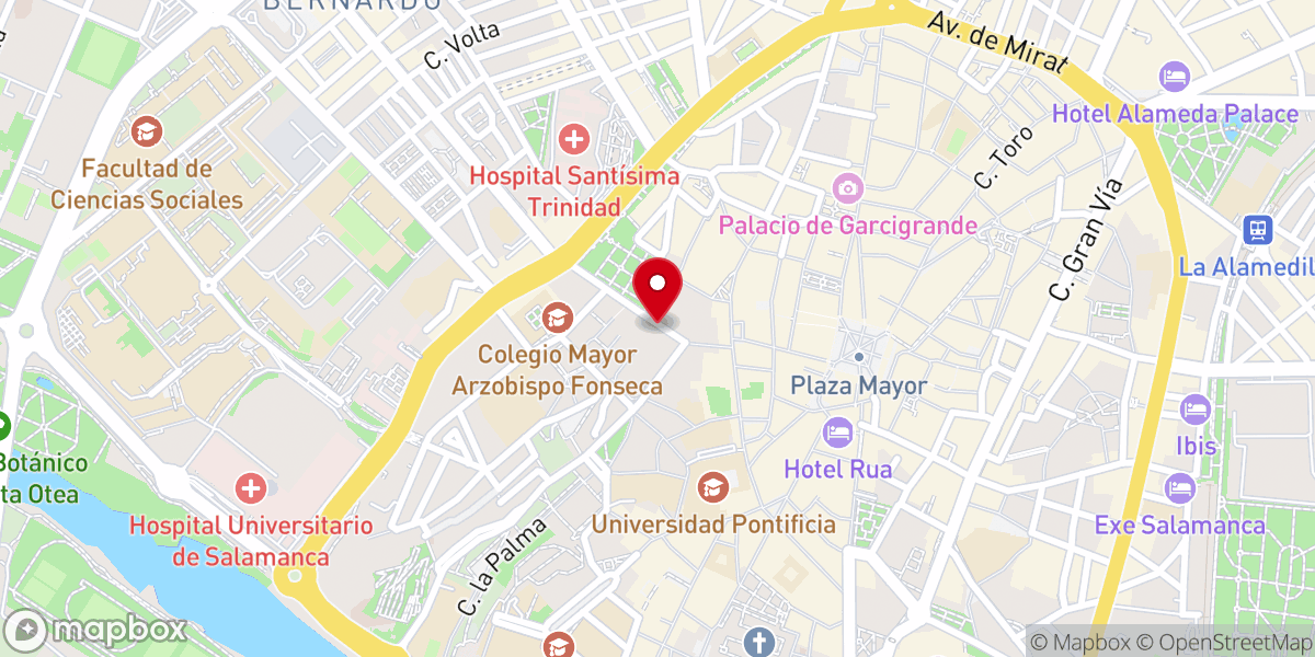 Map showing location of Capilla de San Francisco / Convento de los Capuchinos