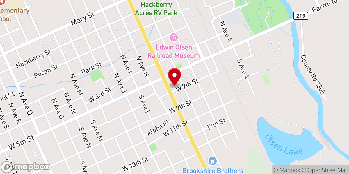 Map showing location of First Baptist Clifton