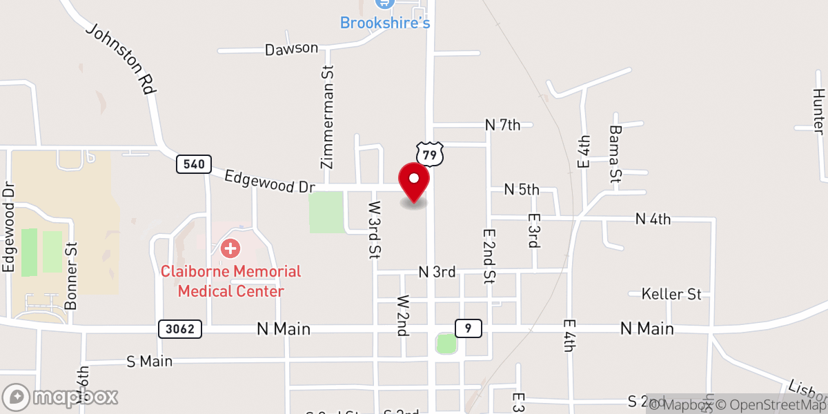 Map showing location of United Pentecostal Church