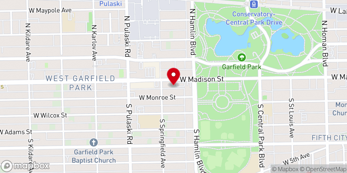 Map showing location of New Morning Star M B Church