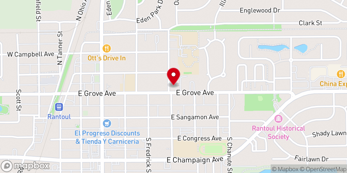Map showing location of Church of the Nazarene