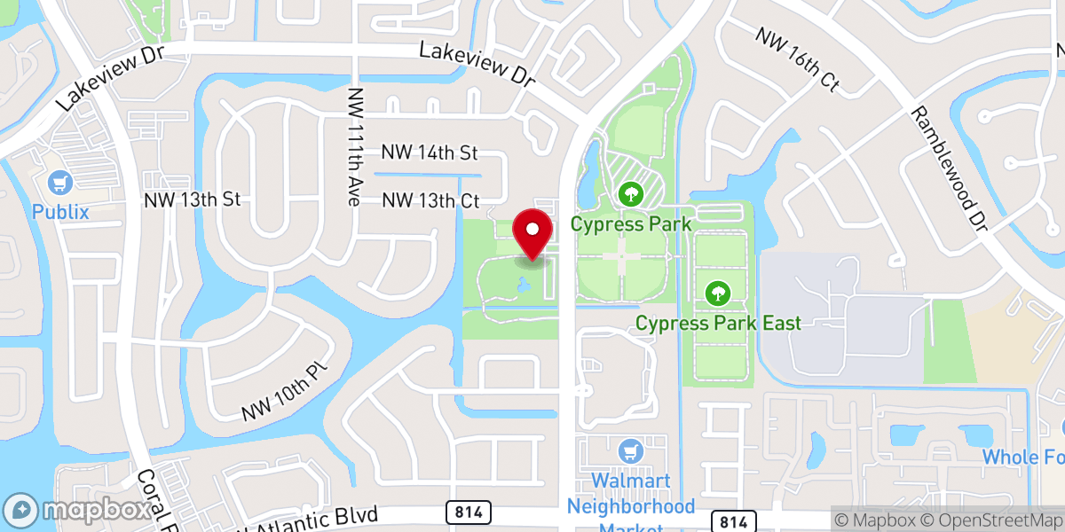 Map showing location of New Destiny International Christian Center