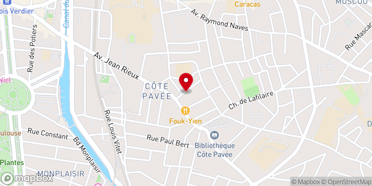 Map showing location of Église Sainte-Thérèse de Toulouse