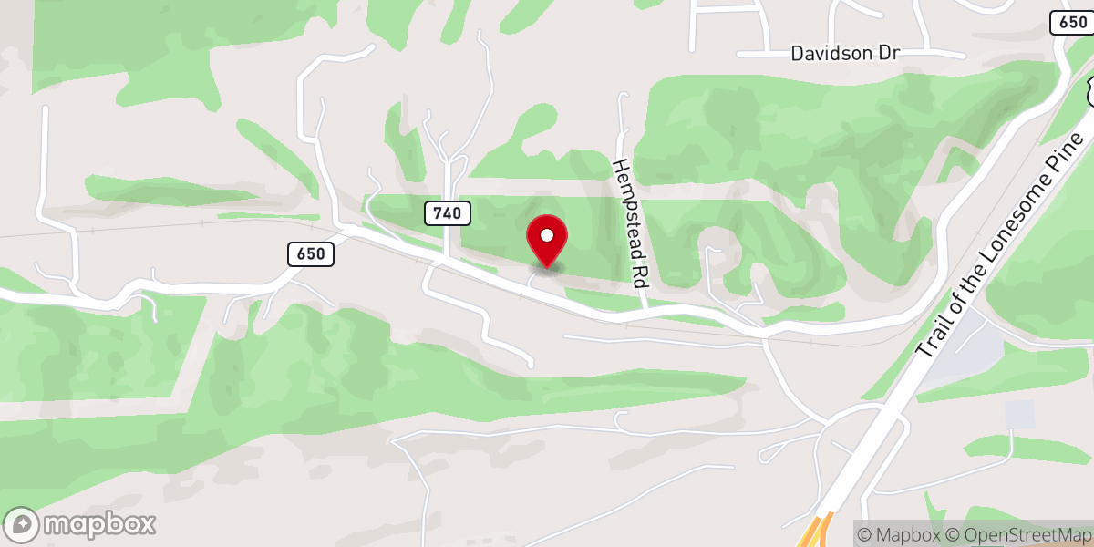 Map showing location of Wrights Valley Church