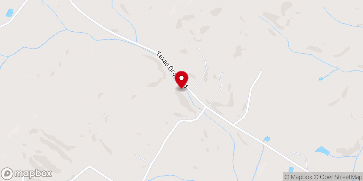 Map showing location of Texas Grove Church