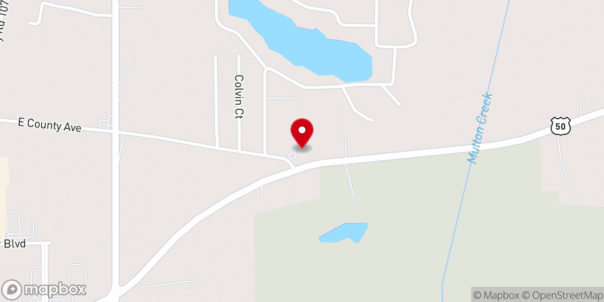 Map showing location of Living Word Baptist Church